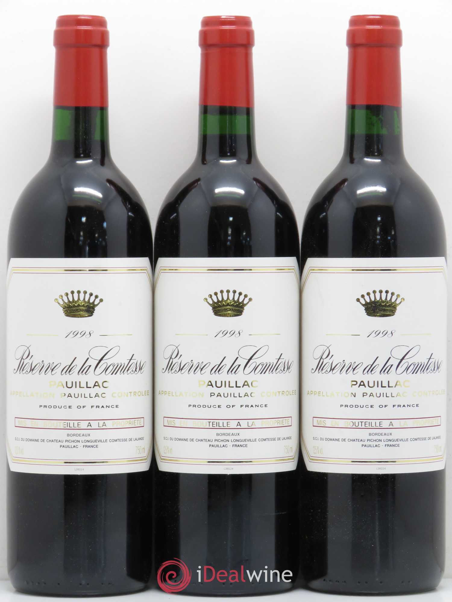 Réserve de la Comtesse Second Vin 1998 - Lot de 12 bouteilles - 1