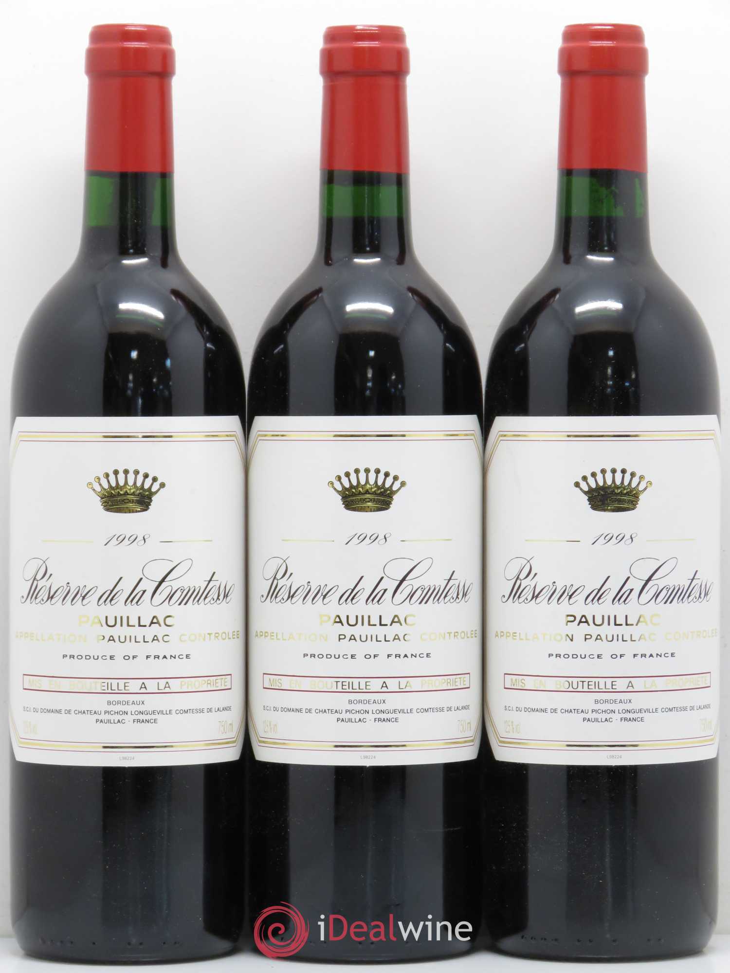 Réserve de la Comtesse Second Vin 1998 - Lot de 12 bouteilles - 2