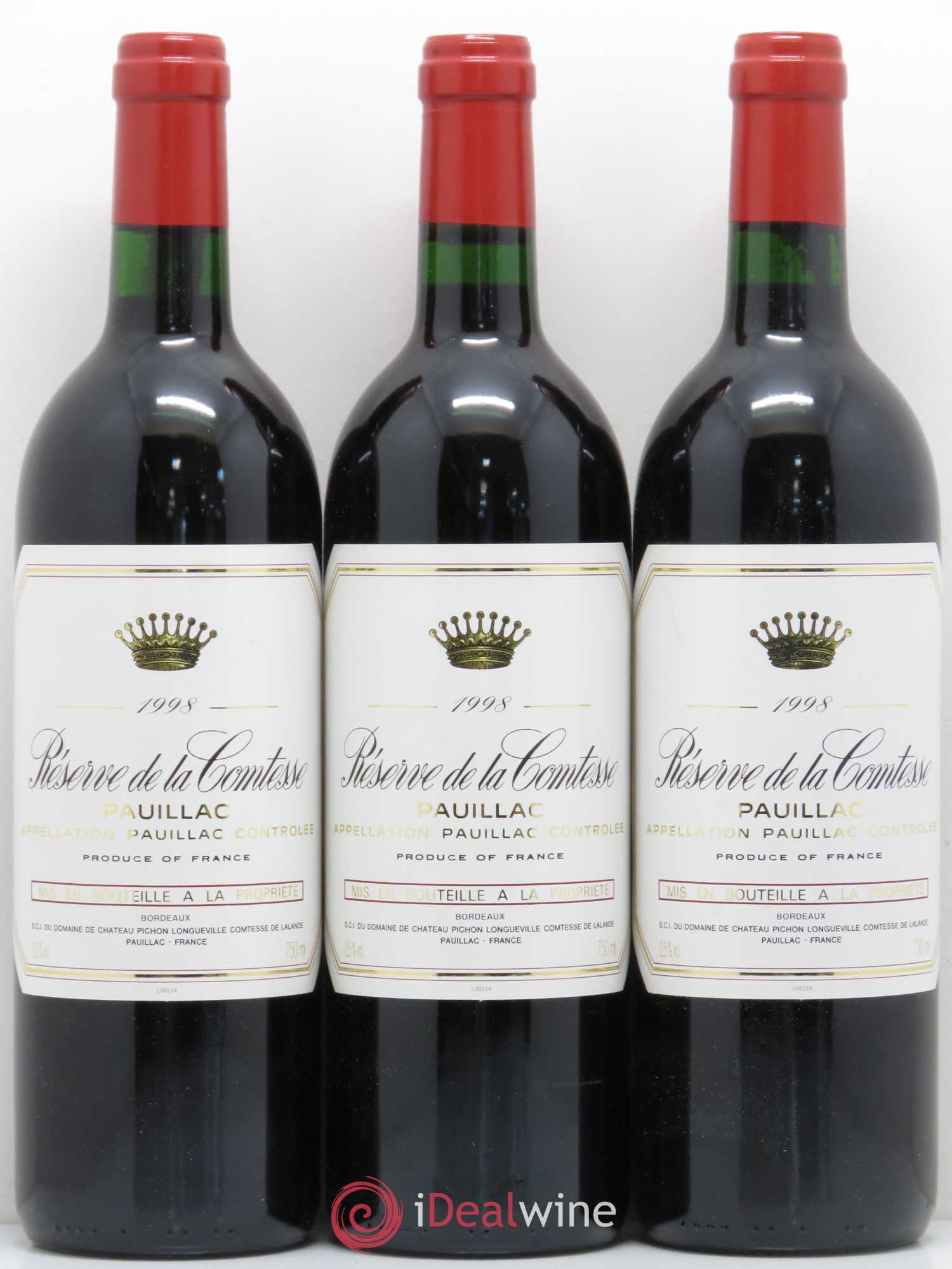 Réserve de la Comtesse Second Vin 1998 - Lot de 12 bouteilles - 3