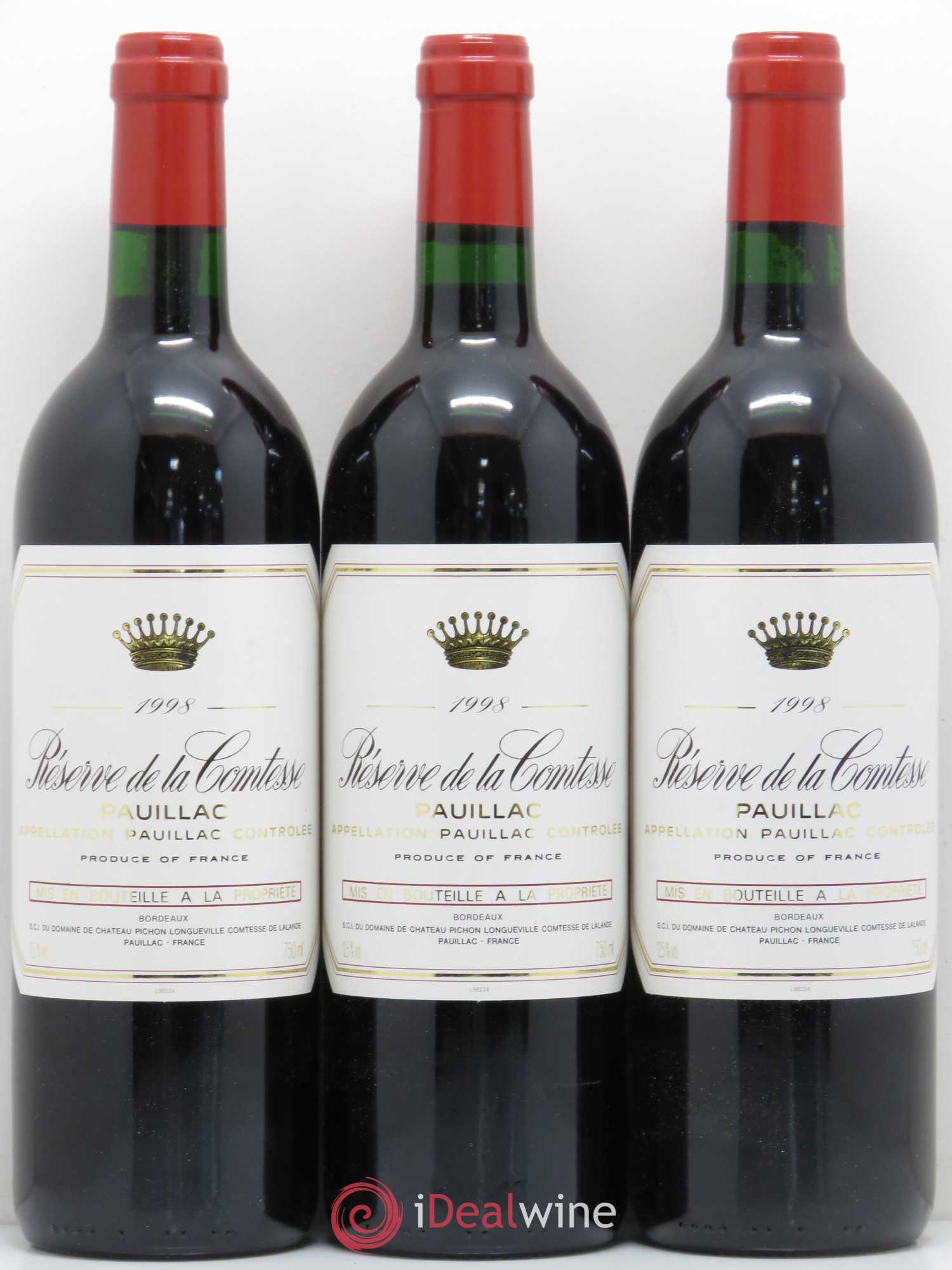 Réserve de la Comtesse Second Vin 1998 - Lot de 12 bouteilles - 4