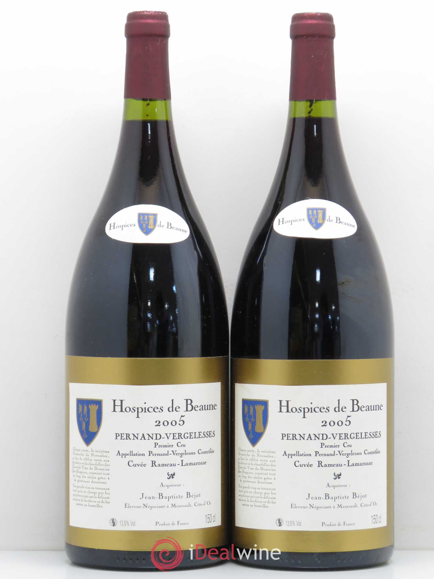 Pernand-Vergelesses 1er Cru Cuvee Rameau Lamarosse Hospices de Beaune JB Bejot 2005 - Posten von 2 Magnum - 0