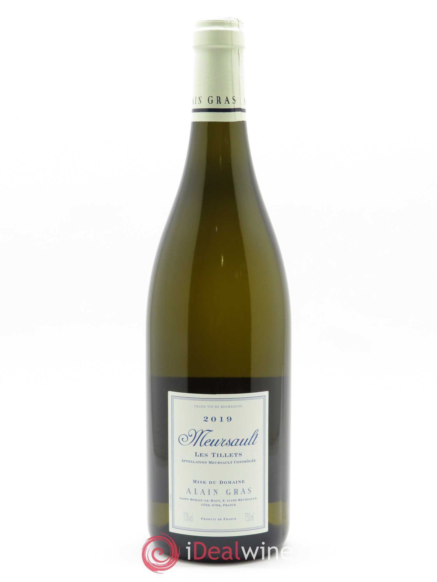 Meursault Les Tillets Alain Gras 2019 - Lot de 1 bouteille - 1