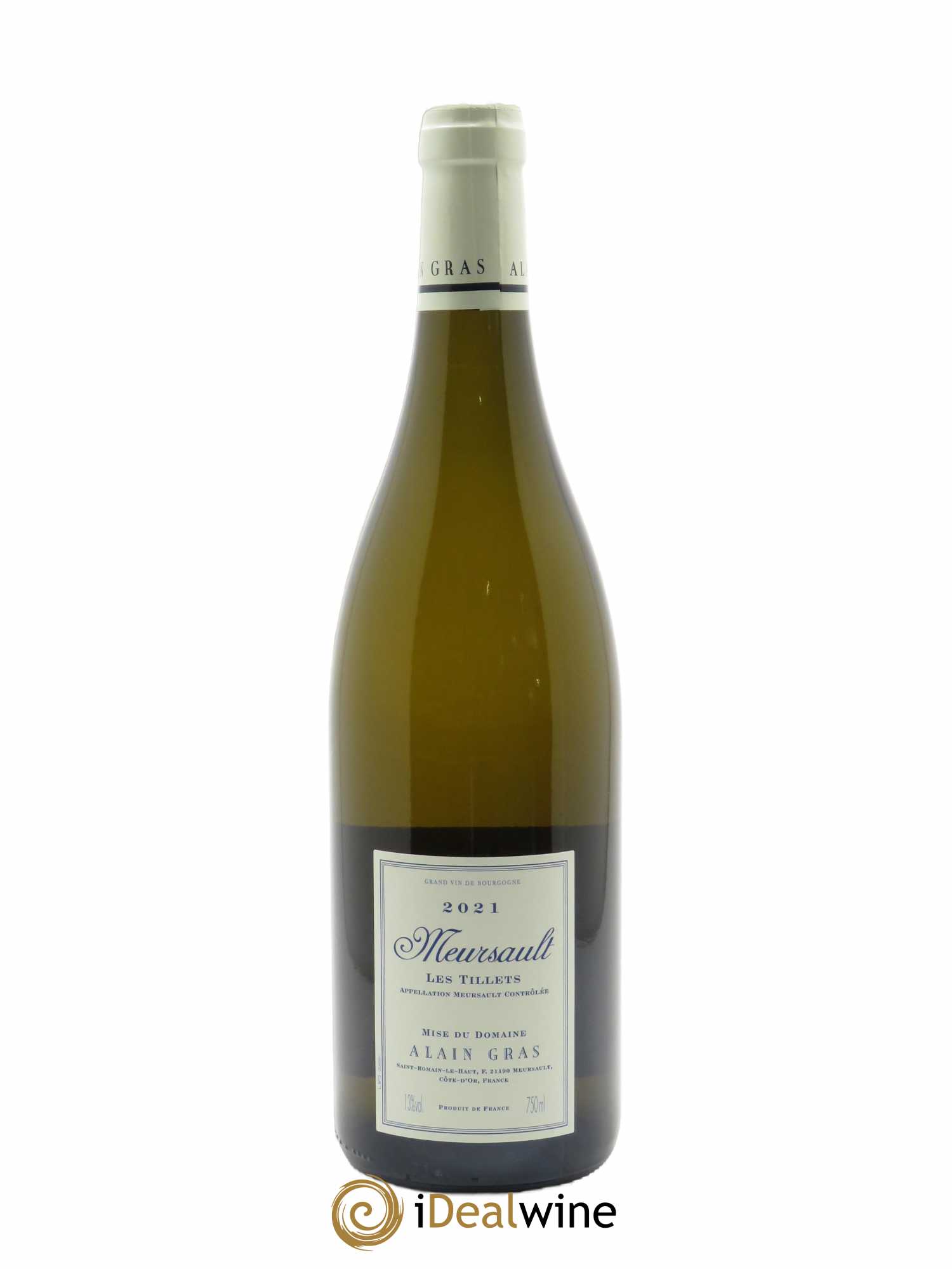 Meursault Les Tillets Alain Gras 2021 - Lot de 1 bouteille - 1
