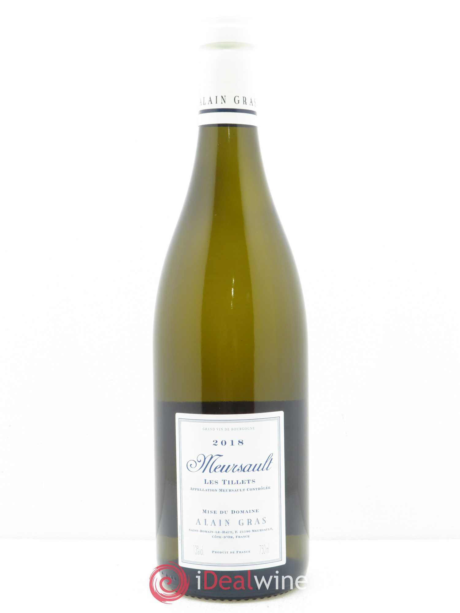 Meursault Les Tillets Alain Gras 2018 - Lot de 1 bouteille - 1