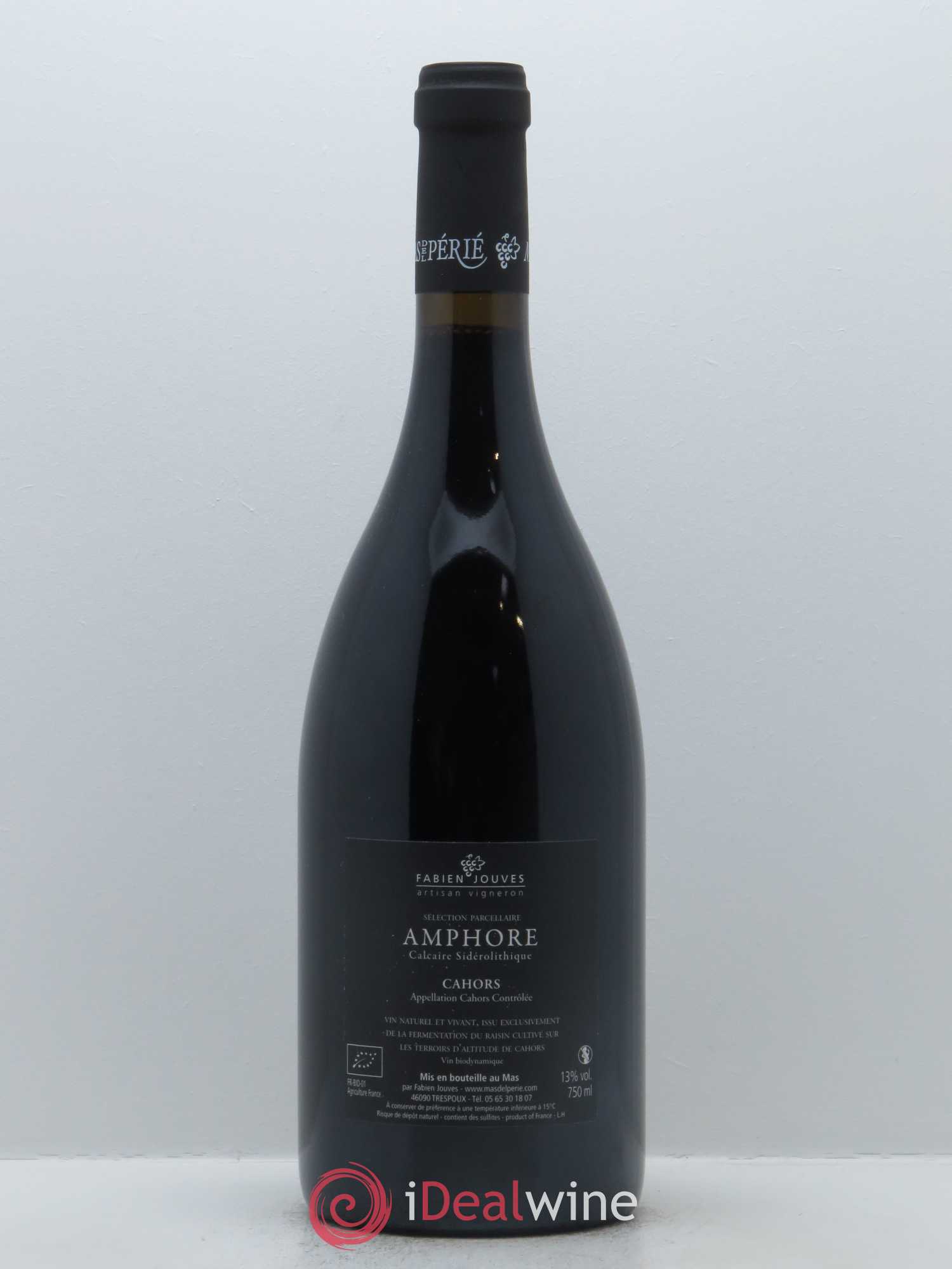 Cahors Mas Del Périé Amphore Fabien Jouves 2016 - Lot de 1 bouteille - 1