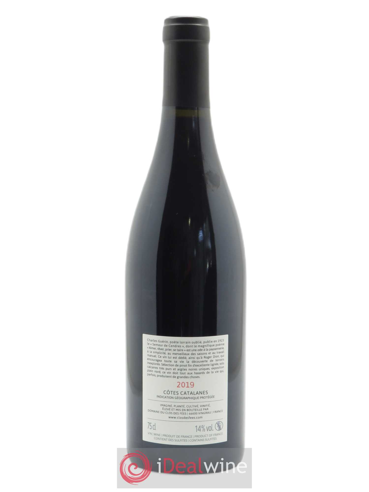 Côtes Catalanes Clos des Fées Aimer Rêver Prier Se taire Hervé Bizeul 2019 - Lot de 1 bouteille - 1