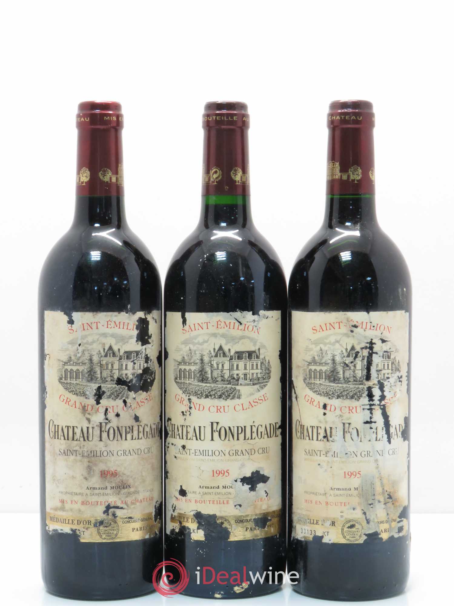 Château Fonplegade Grand Cru Classé 1995 - Lot de 6 bouteilles - 2