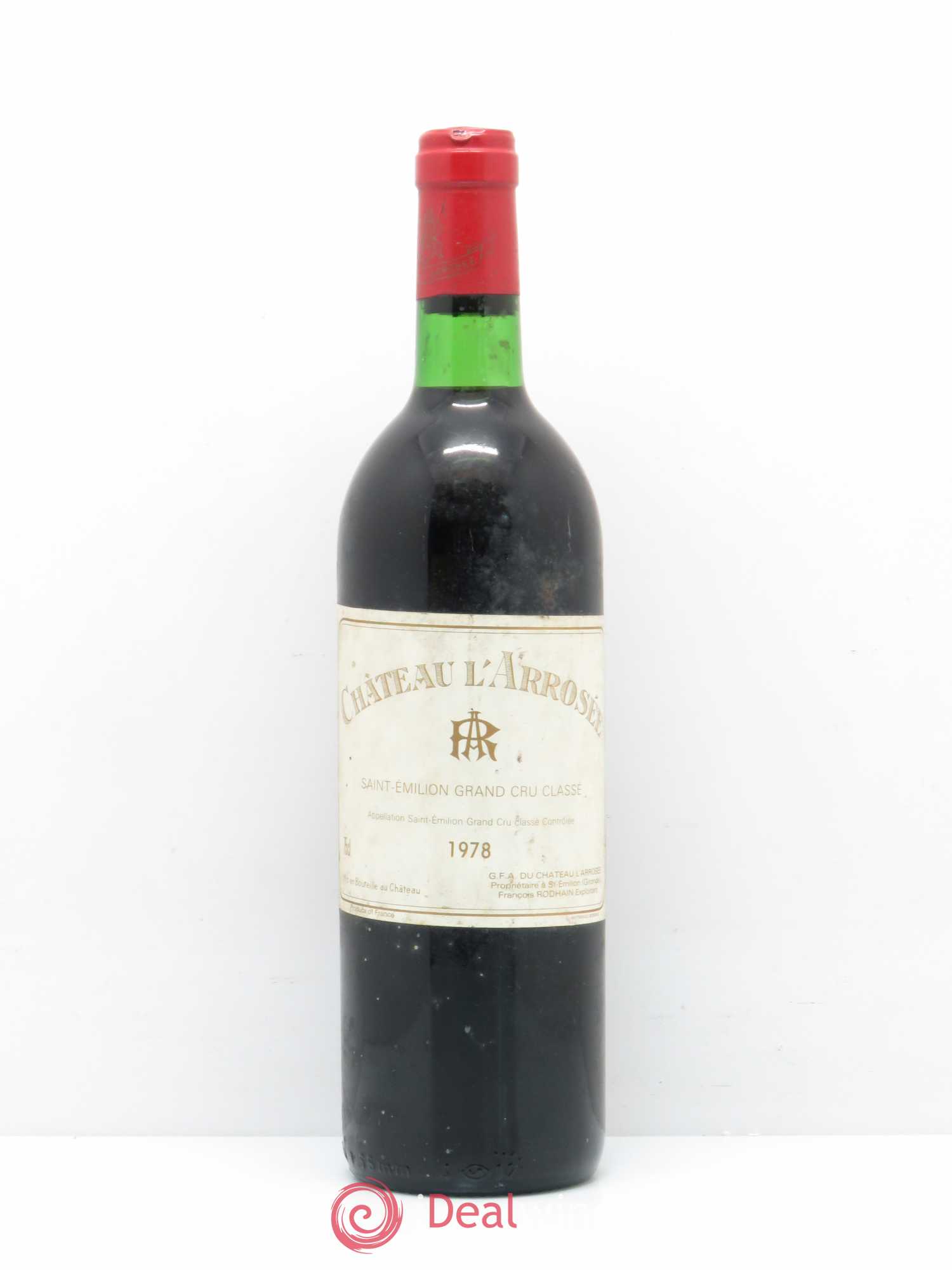 Château l' Arrosée Grand Cru Classé 1978 - Lot de 1 bouteille - 0