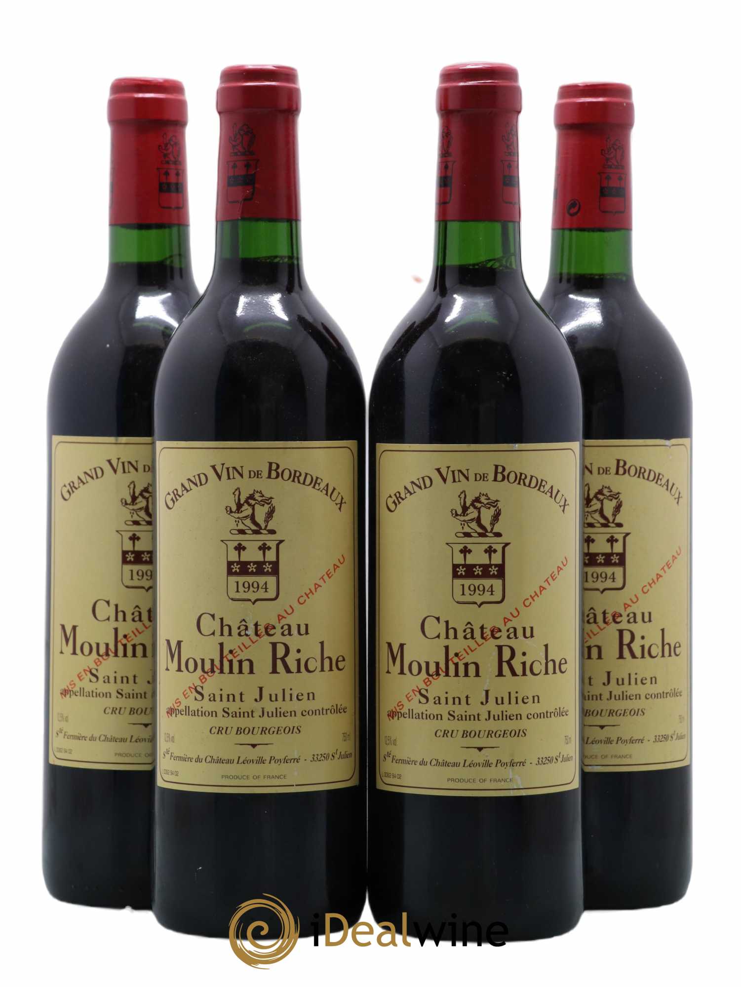 Château Moulin Riche 1994 - Lot de 4 bouteilles - 0