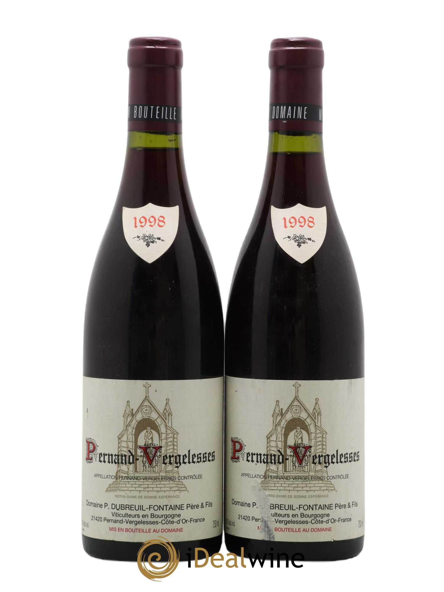 Pernand-Vergelesses Dubreuil-Fontaine 1998 - Posten von 2 Flaschen - 0