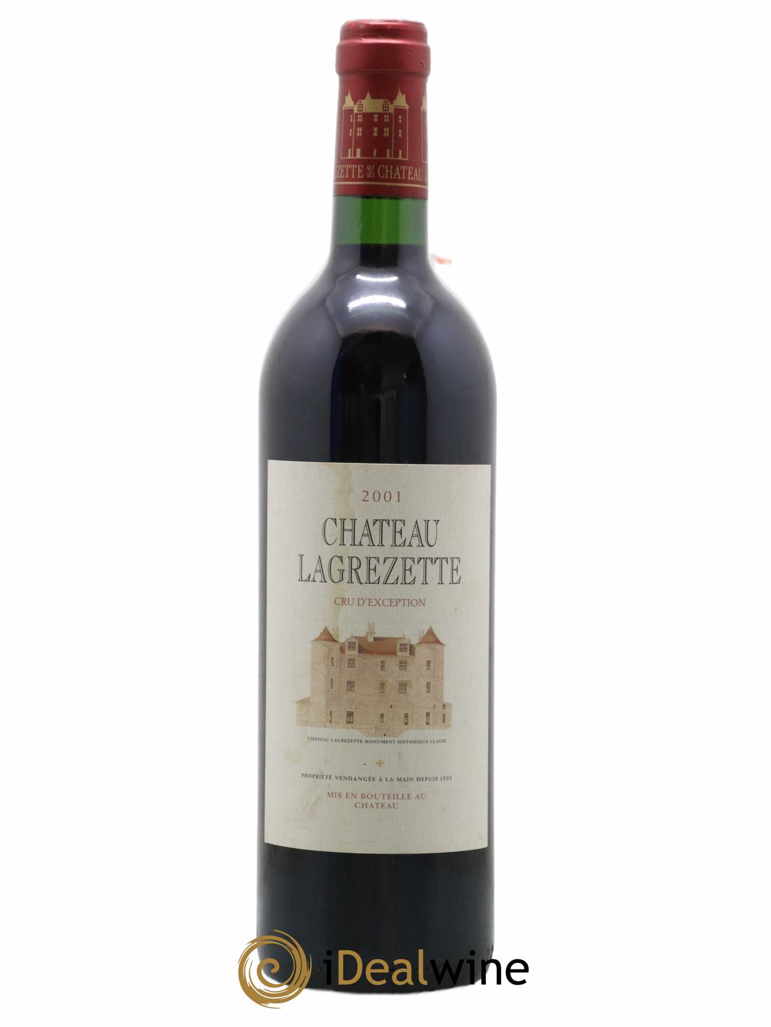Cahors Château Lagrezette Alain Dominique Perrin 2001 - Lot de 1 bouteille - 0