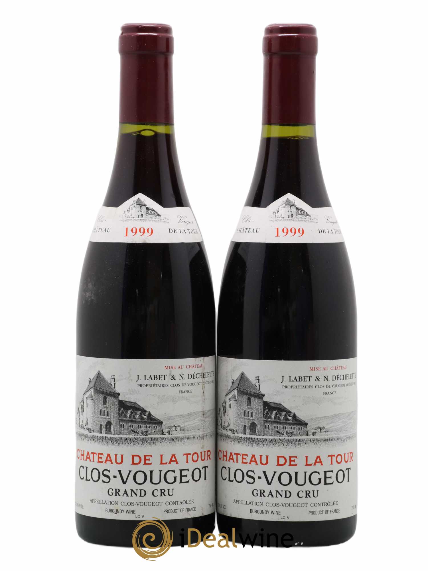 Clos de Vougeot Grand Cru Château de La Tour 1999 - Lot de 2 bouteilles - 0