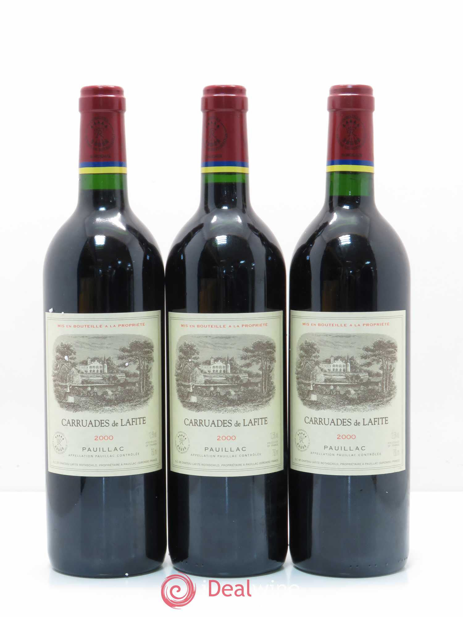 Carruades de Lafite Rothschild Second Vin 2000 - Lot de 3 bouteilles - 0