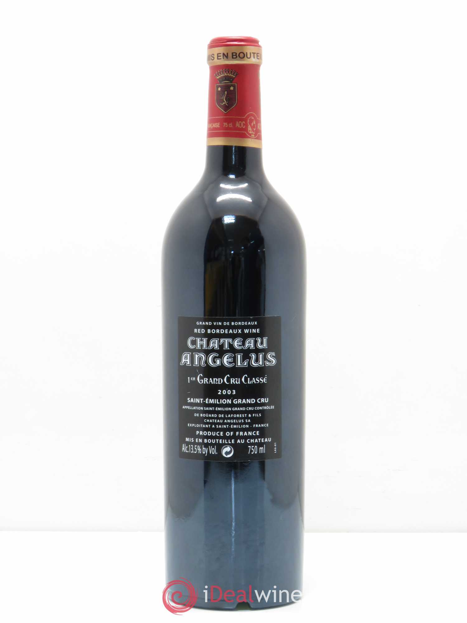 Château Angélus 1er Grand Cru Classé A 2003 - Lot de 1 bouteille - 1