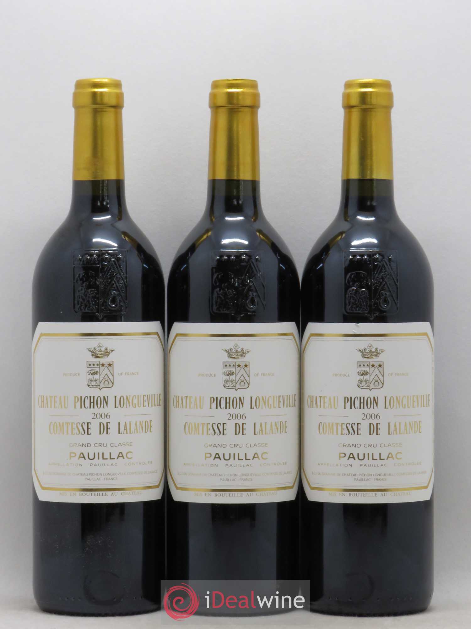 Château Pichon Longueville Comtesse de Lalande 2ème Grand Cru Classé 2006 - Lot de 3 bouteilles - 0