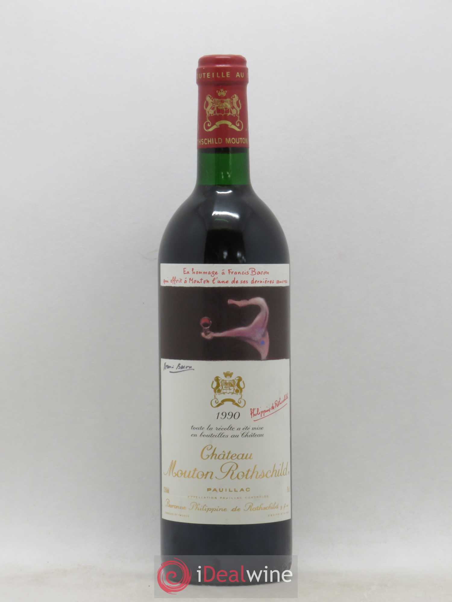 Château Mouton Rothschild 1er Grand Cru Classé 1990 - Lot de 1 bouteille - 0