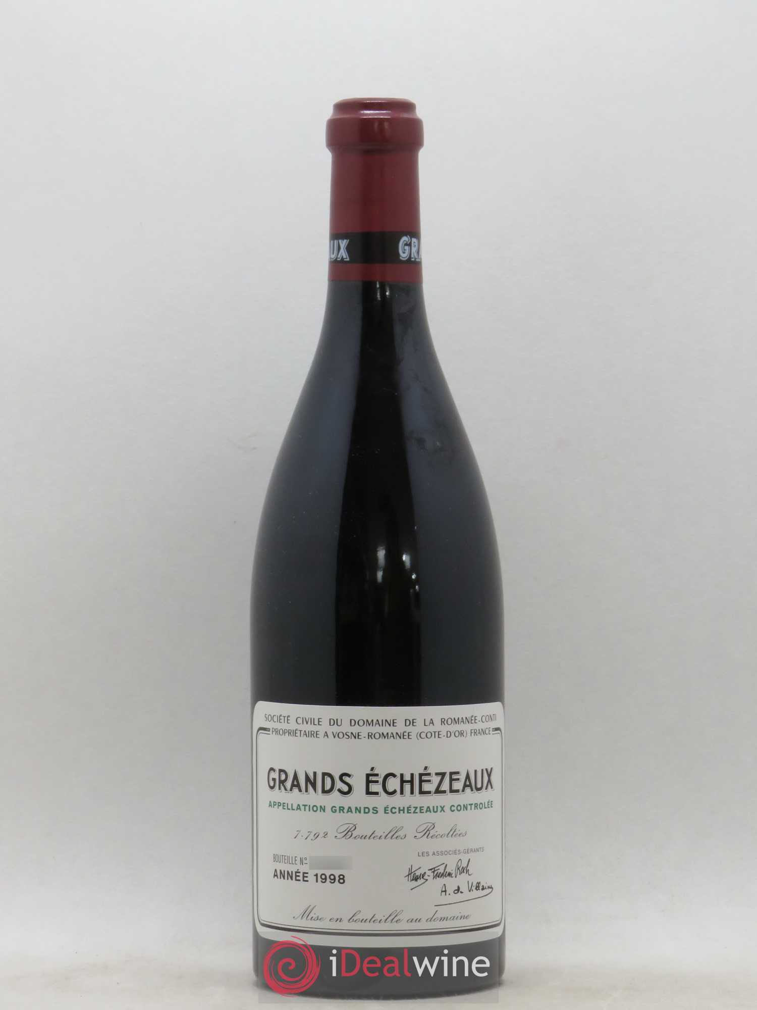 Grands-Echezeaux Grand Cru Domaine de la Romanée-Conti 1998 - Lot de 1 bouteille - 0