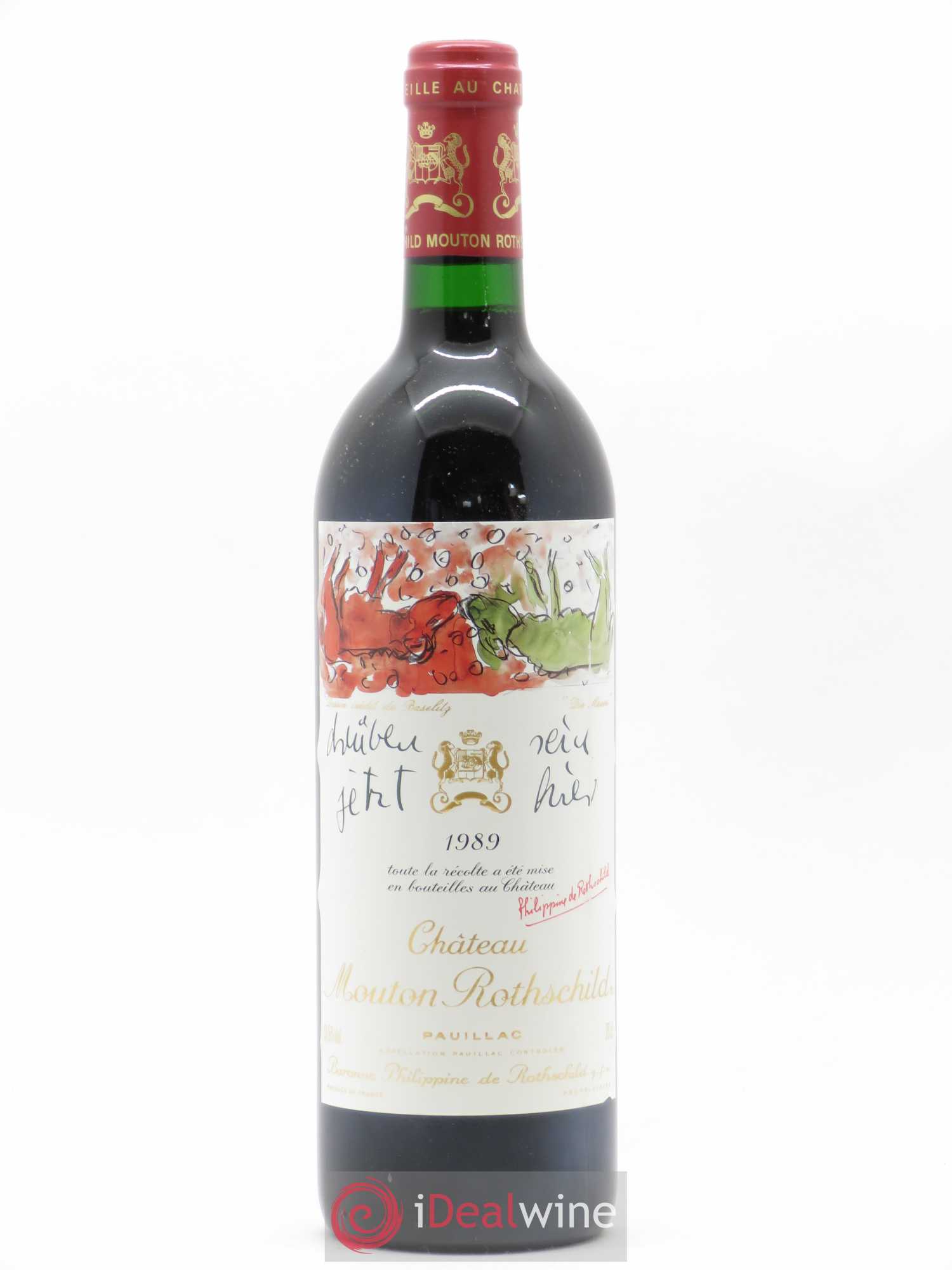 Château Mouton Rothschild 1er Grand Cru Classé 1989 - Lot de 1 bouteille - 0