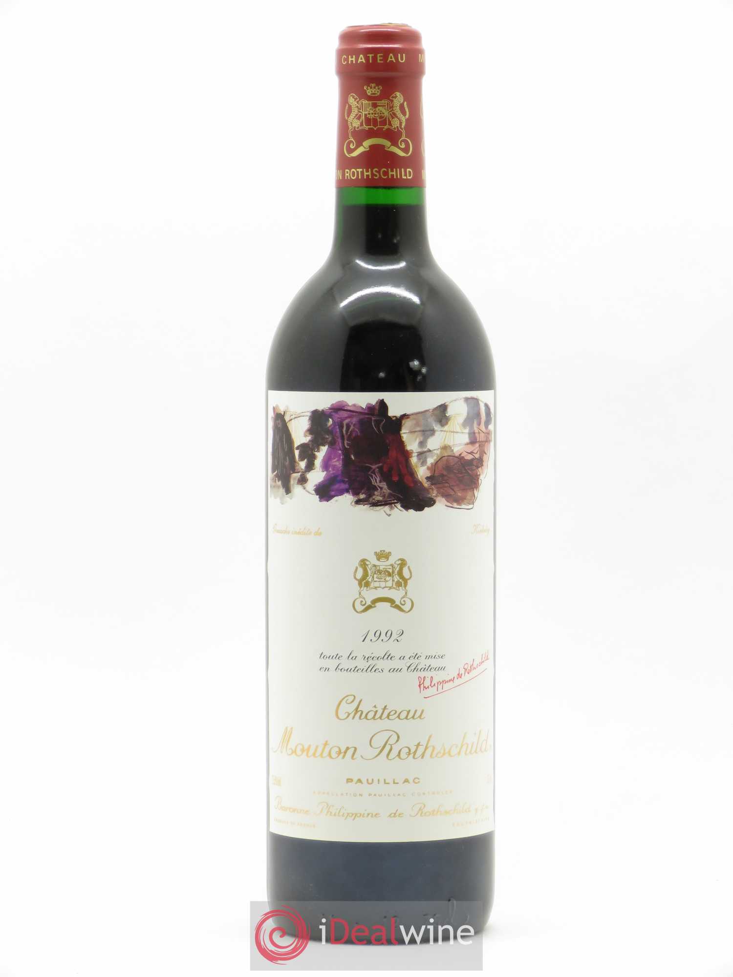 Château Mouton Rothschild 1er Grand Cru Classé 1992 - Lot de 1 bouteille - 0