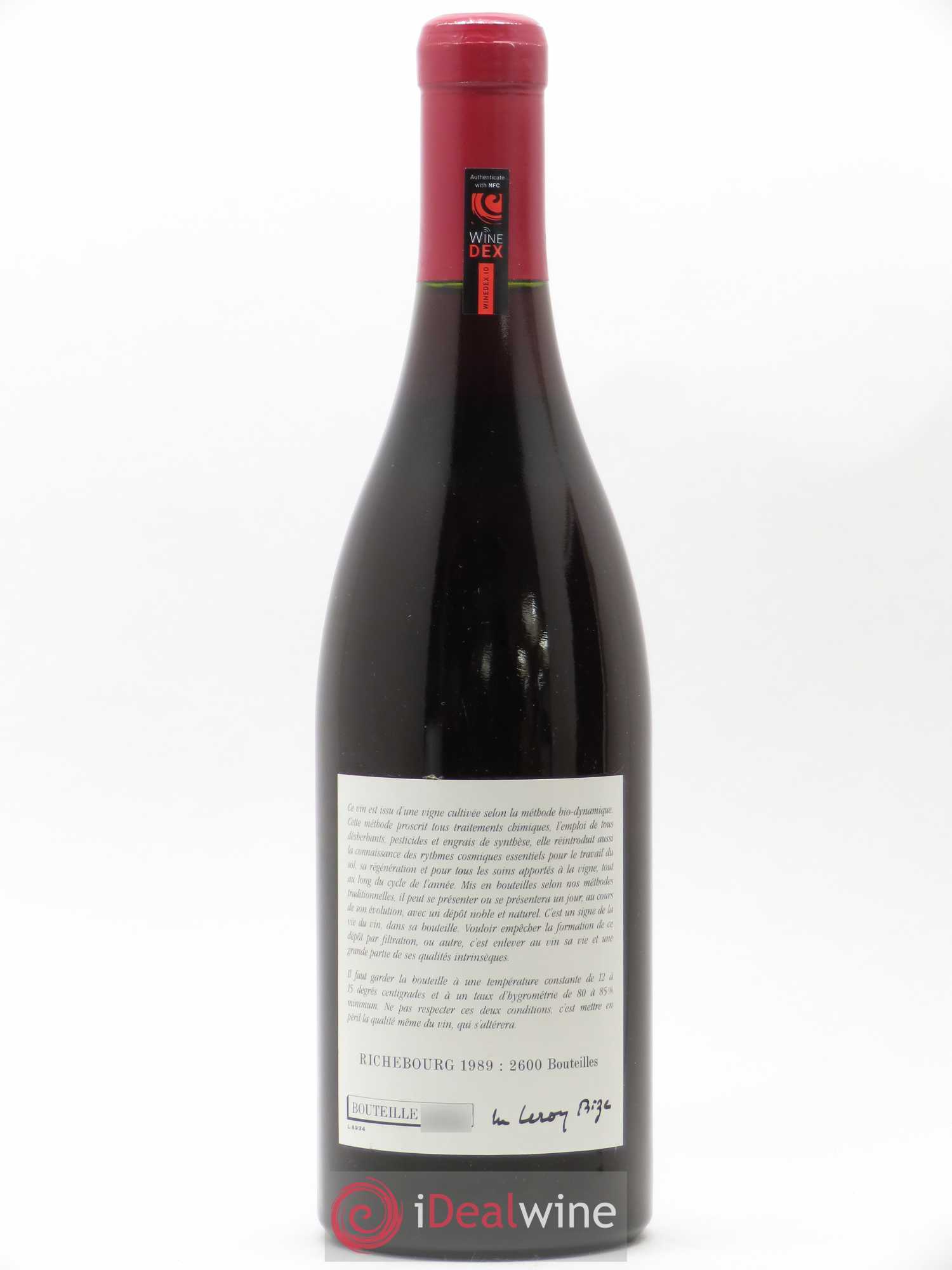 Richebourg Grand Cru Leroy (Domaine) 1989 - Posten von 1 Flasche - 1