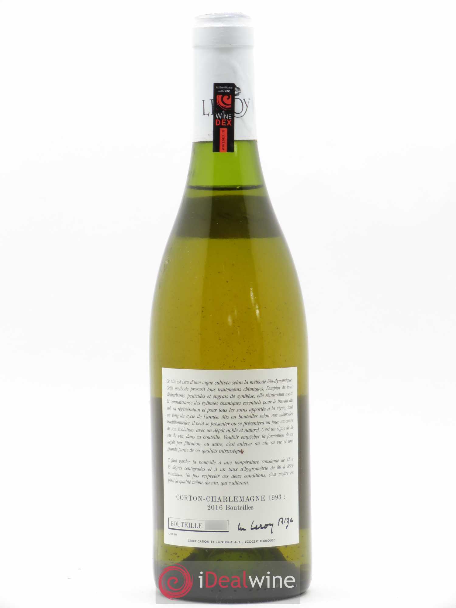 Corton-Charlemagne Grand Cru Leroy (Domaine) 1993 - Lot de 1 bouteille - 1