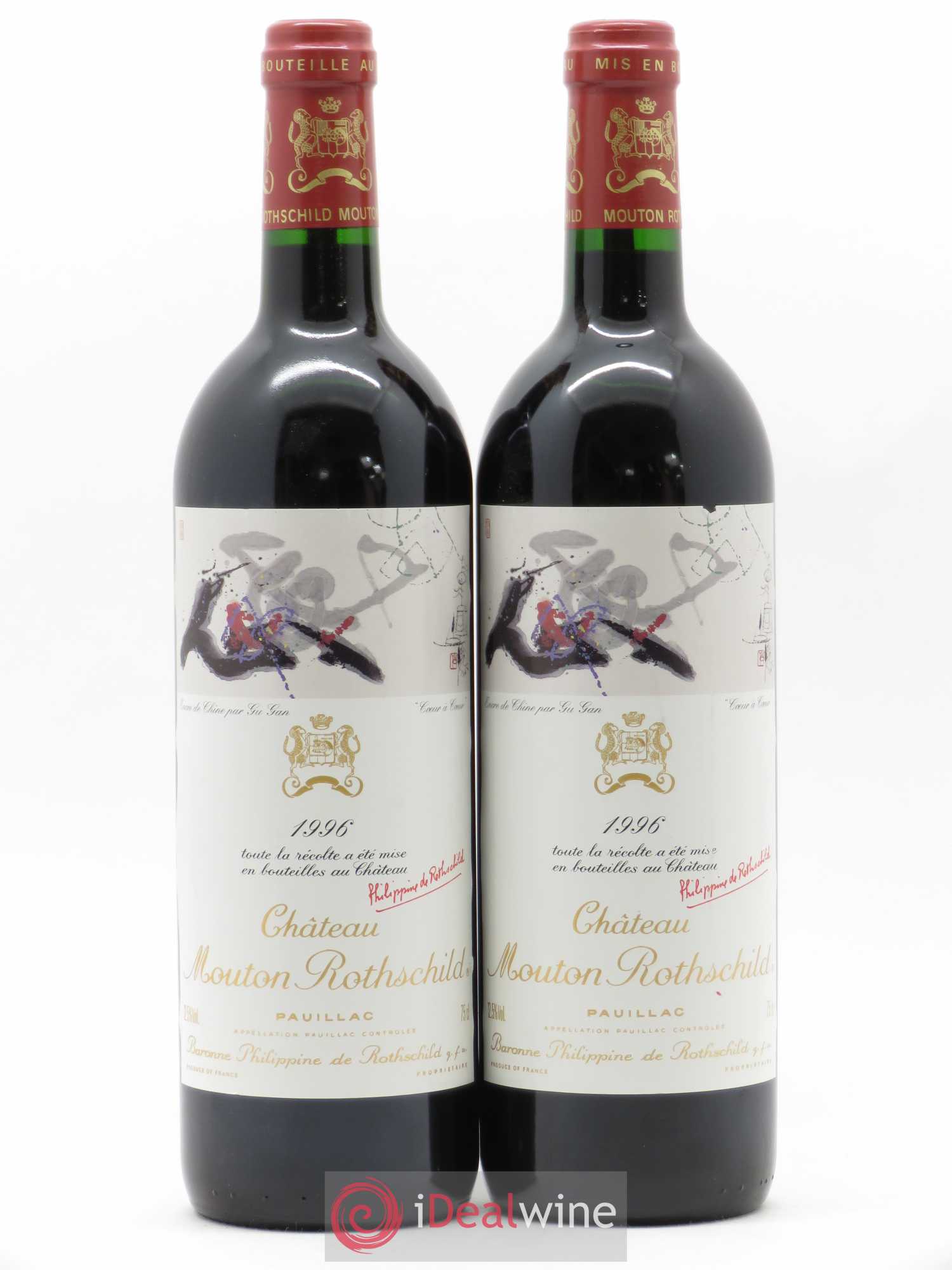 Château Mouton Rothschild 1er Grand Cru Classé 1996 - Lot de 2 bouteilles - 0