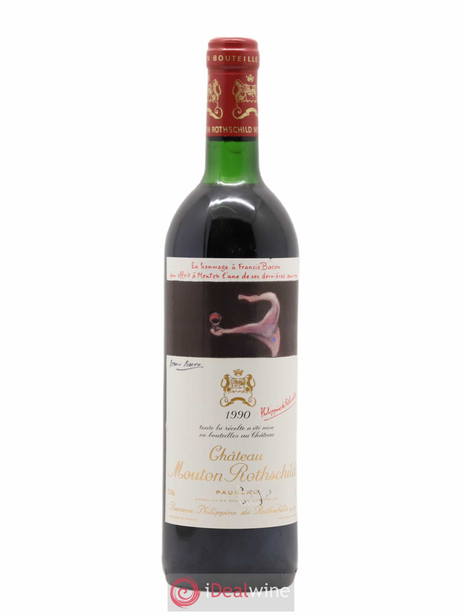 Château Mouton Rothschild 1er Grand Cru Classé 1990 - Lot de 1 bouteille - 0