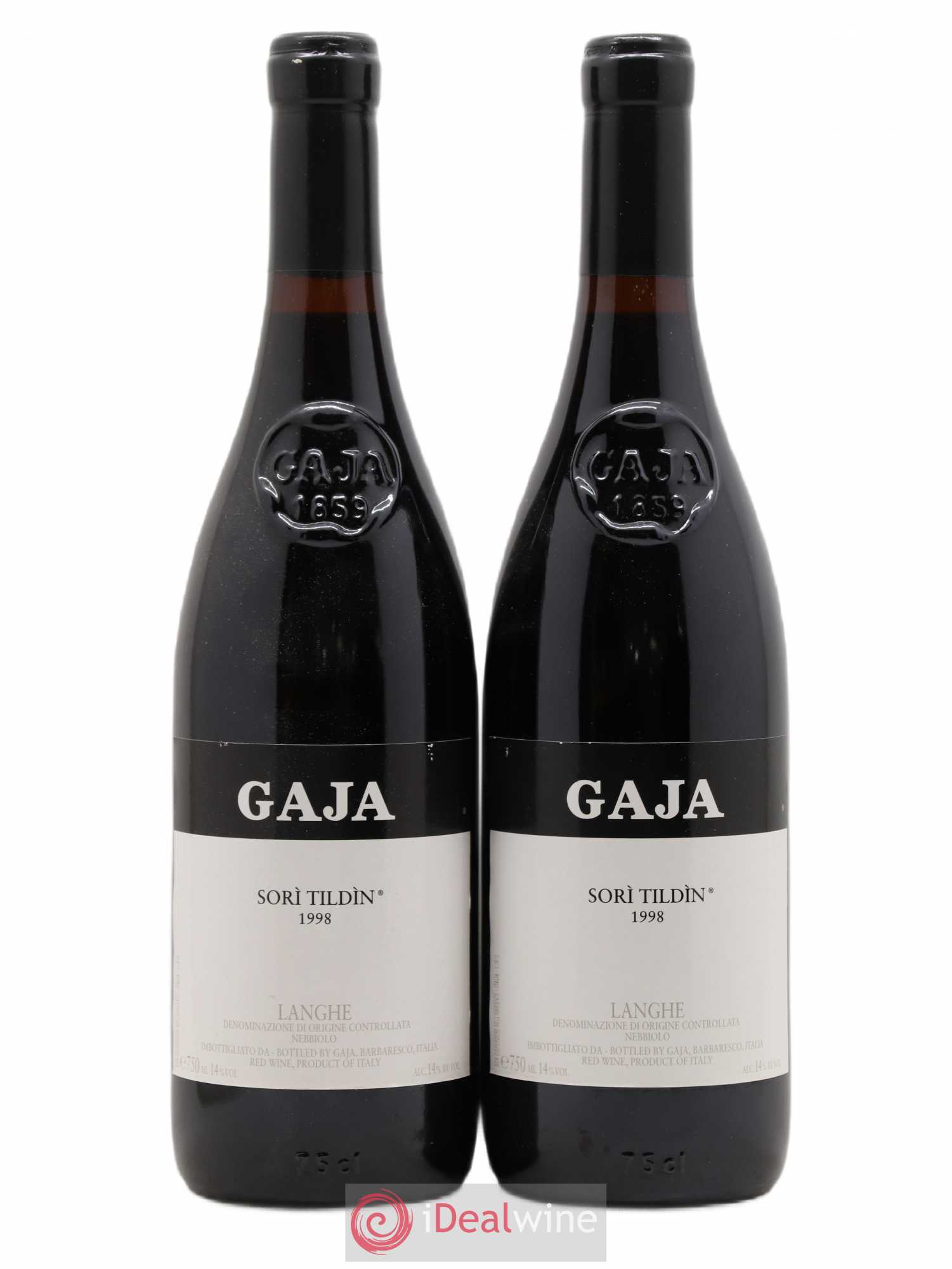 Langhe Sorì Tildìn Gaja 1998 - Lot de 2 bouteilles - 0