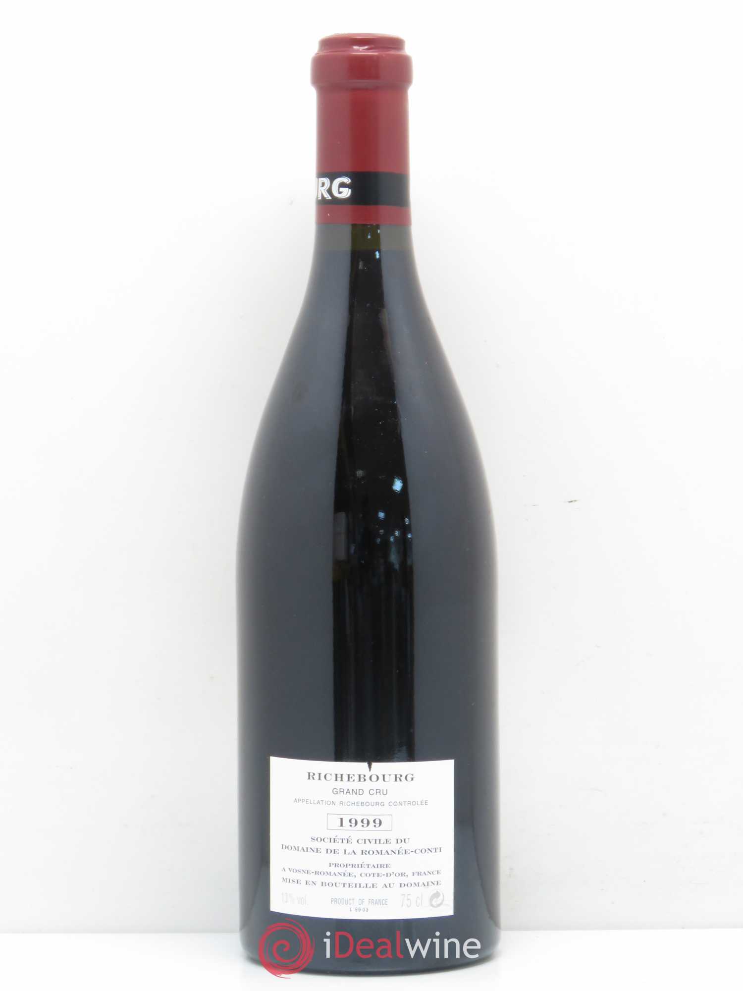 Richebourg Grand Cru Domaine de la Romanée-Conti 1999 - Lot de 1 bouteille - 1