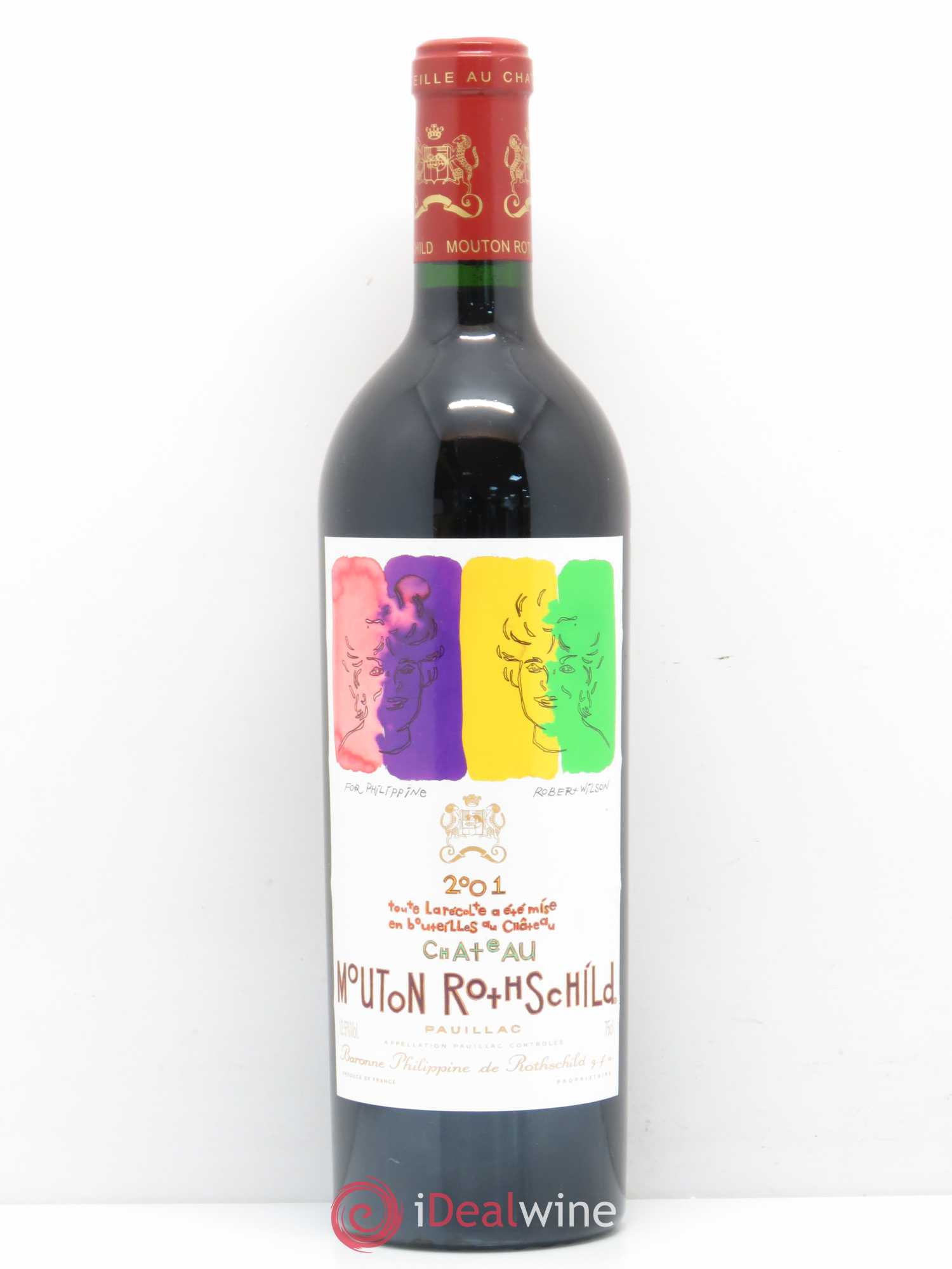 Château Mouton Rothschild 1er Grand Cru Classé 2001 - Lot de 1 bouteille - 0