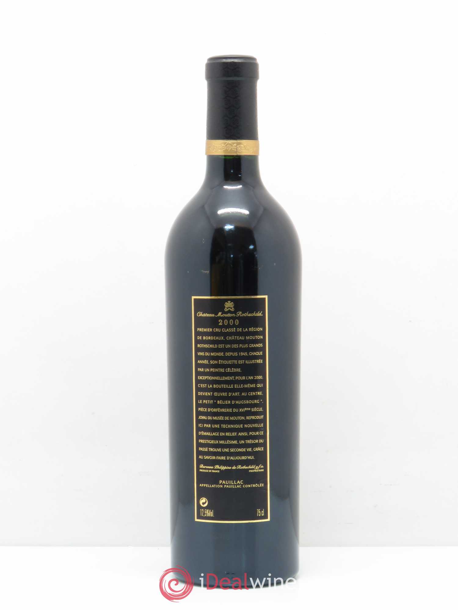 Château Mouton Rothschild 1er Grand Cru Classé 2000 - Lot de 1 bouteille - 1