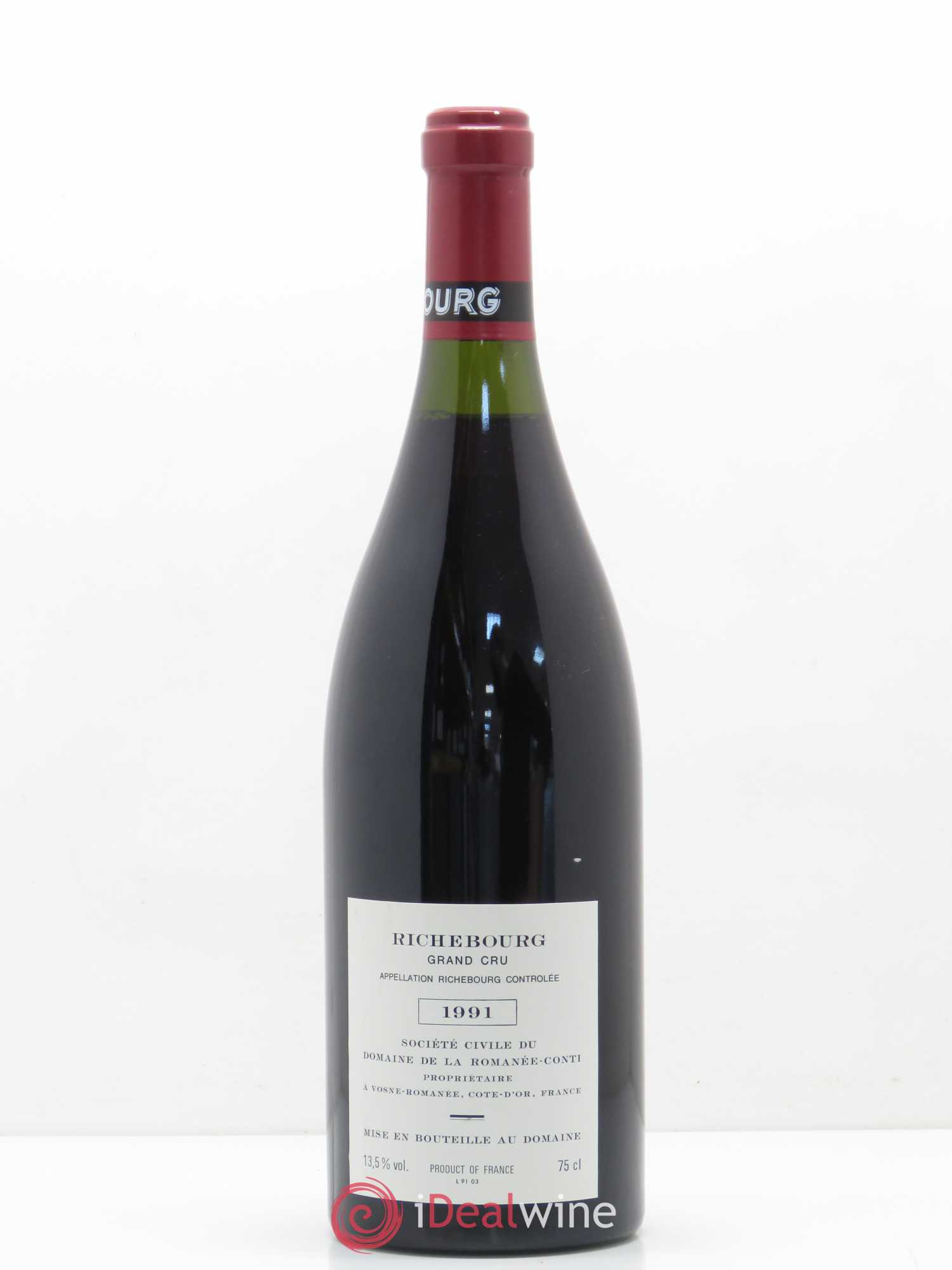 Richebourg Grand Cru Domaine de la Romanée-Conti 1991 - Lot de 1 bouteille - 1