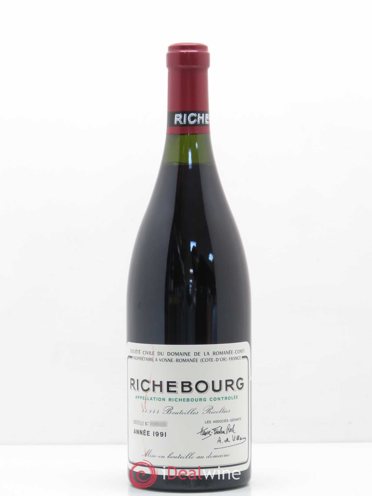 Richebourg Grand Cru Domaine de la Romanée-Conti 1991 - Lot de 1 bouteille - 0