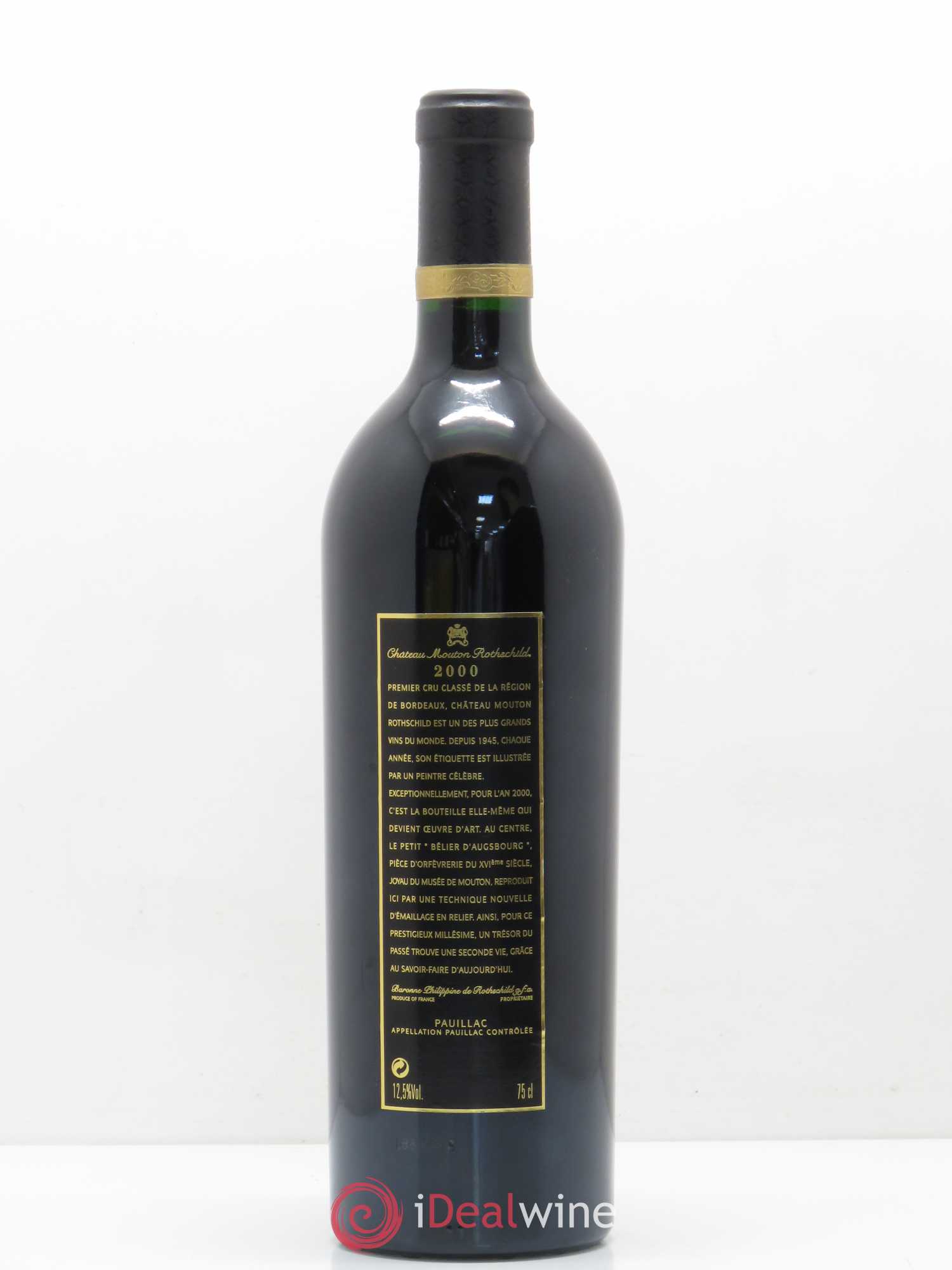 Château Mouton Rothschild 1er Grand Cru Classé 2000 - Lot de 1 bouteille - 1