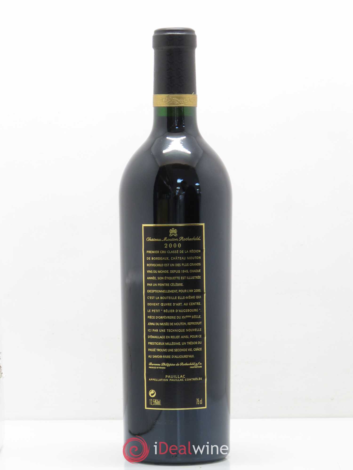 Château Mouton Rothschild 1er Grand Cru Classé 2000 - Lot de 1 bouteille - 1