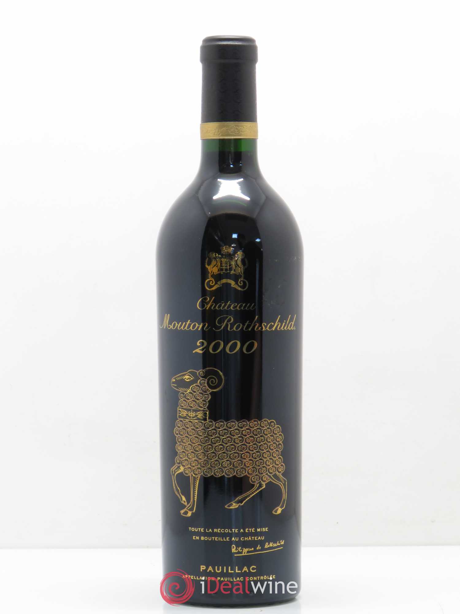 Château Mouton Rothschild 1er Grand Cru Classé 2000 - Lot de 1 bouteille - 0