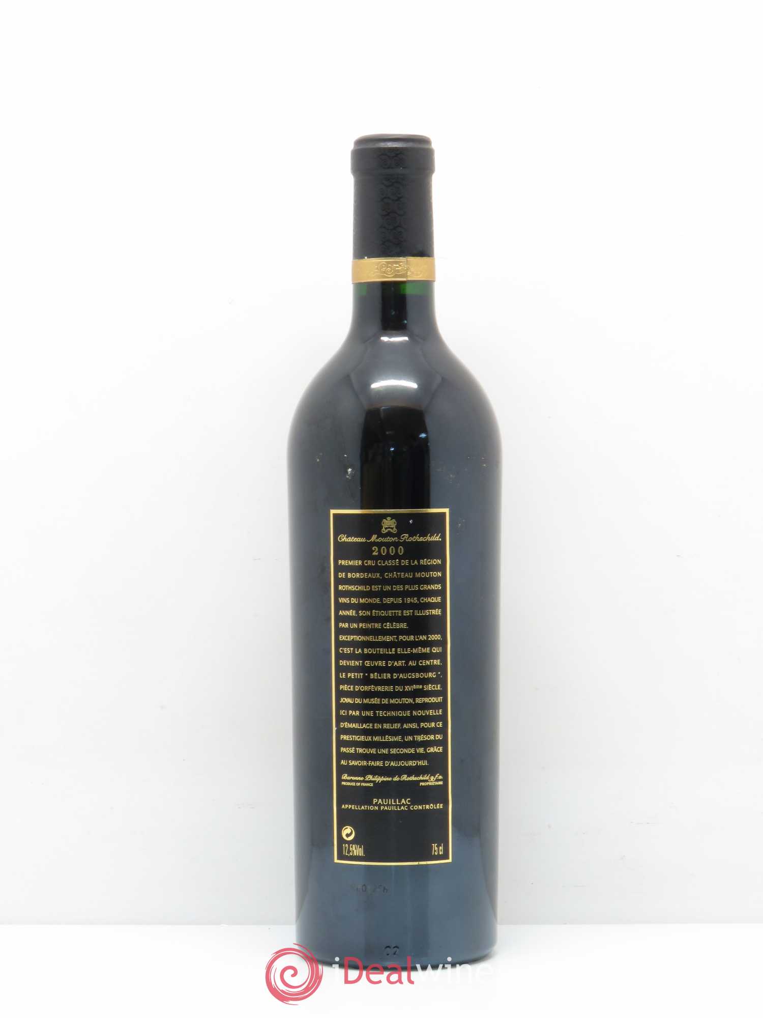 Château Mouton Rothschild 1er Grand Cru Classé 2000 - Lot de 1 bouteille - 1