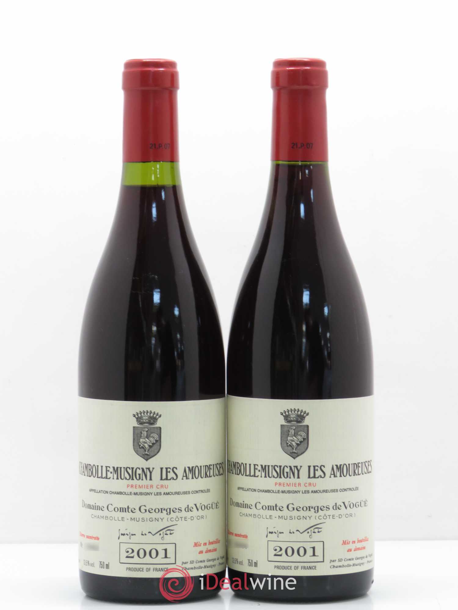 Chambolle-Musigny 1er Cru Les Amoureuses Comte Georges de Vogüé 2001 - Lot de 2 bouteilles - 0