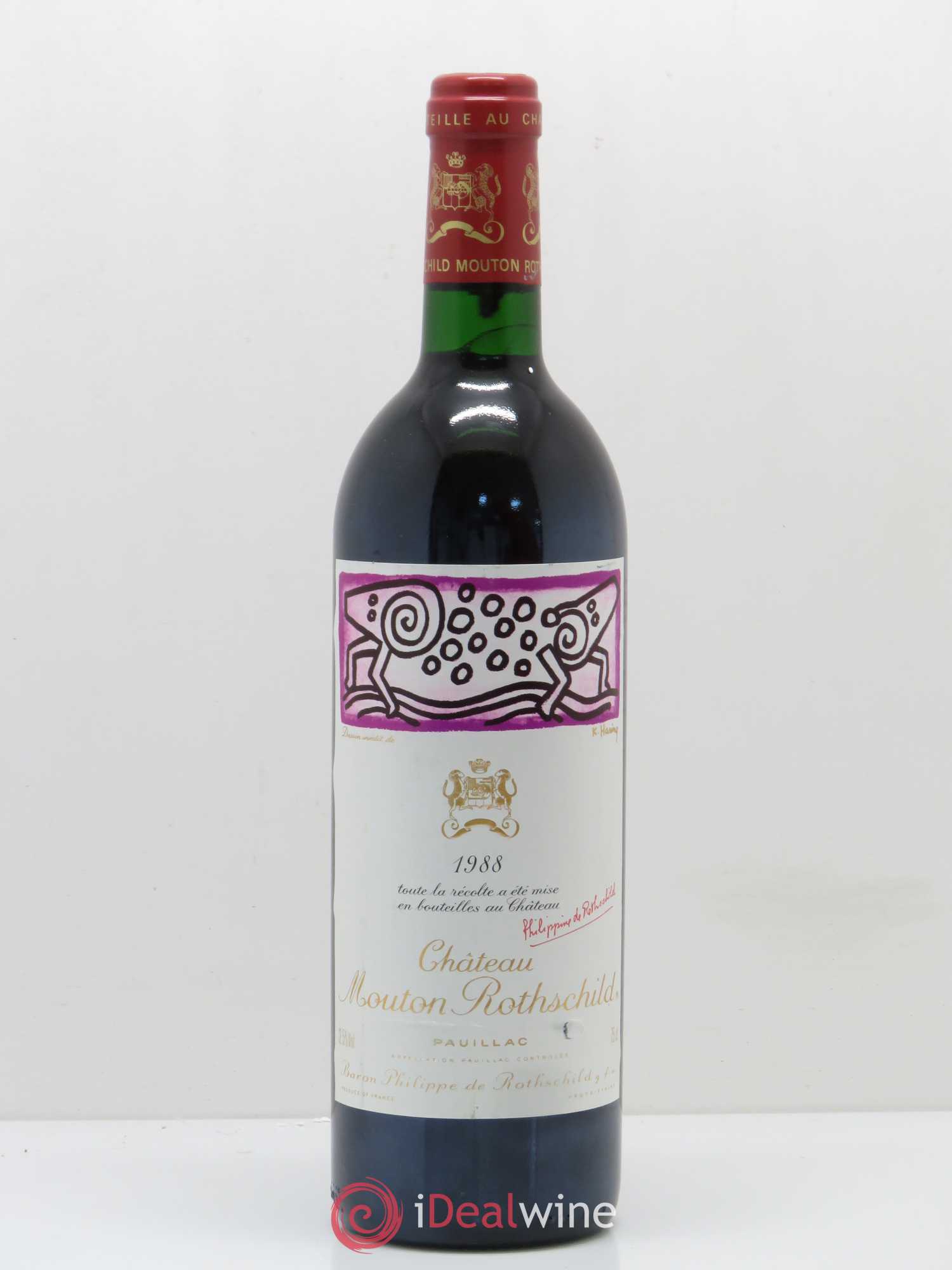 Château Mouton Rothschild 1er Grand Cru Classé 1988 - Lot de 1 bouteille - 0