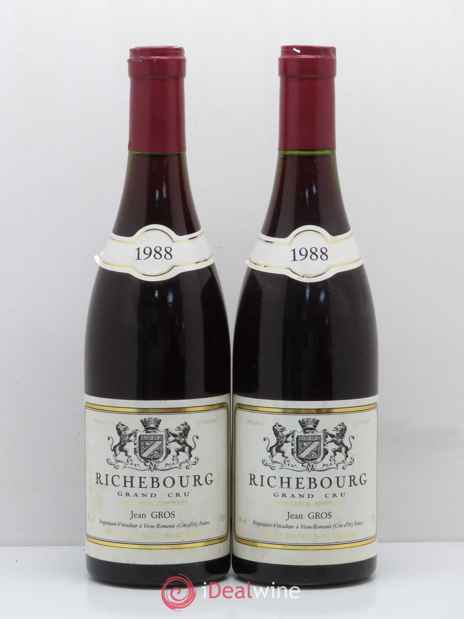 Richebourg Grand Cru Jean Gros 1988 - Lot de 2 bouteilles - 0