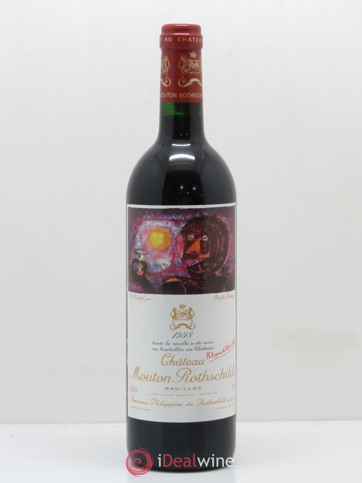Château Mouton Rothschild 1er Grand Cru Classé 1998 - Lot de 1 bouteille - 0