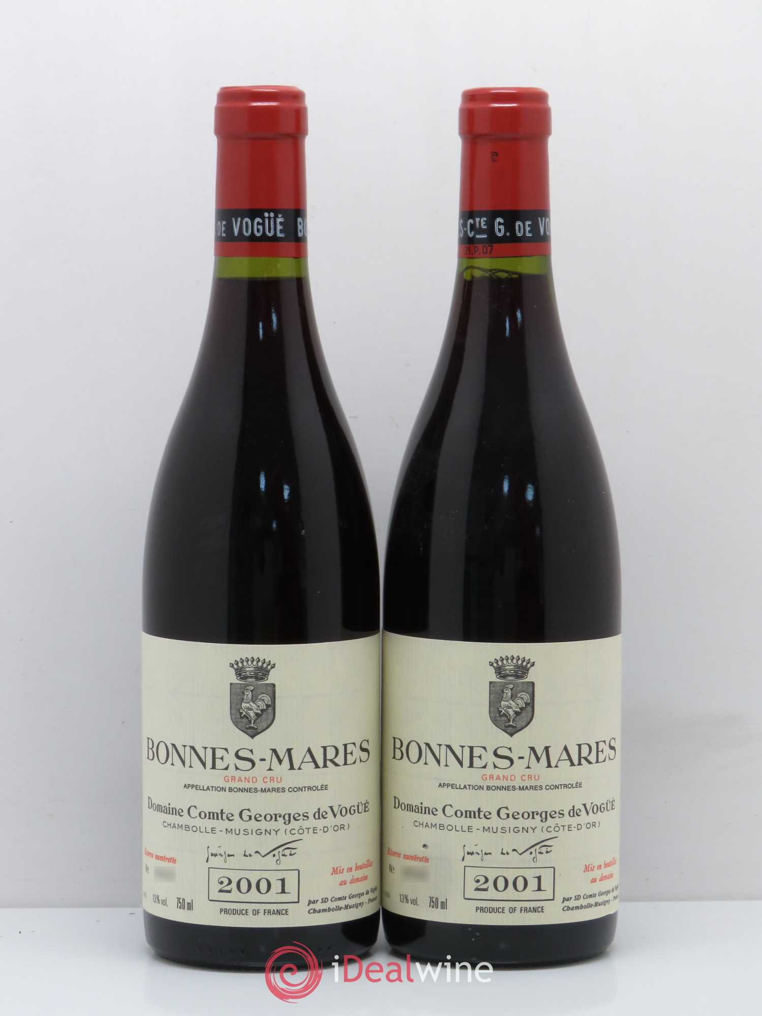Bonnes-Mares Grand Cru Comte Georges de Vogüé 2001 - Lot de 2 bouteilles - 0