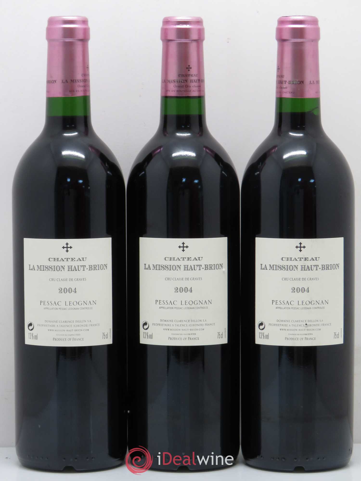 Château la Mission Haut-Brion Cru Classé de Graves 2004 - Lot de 3 bouteilles - 1