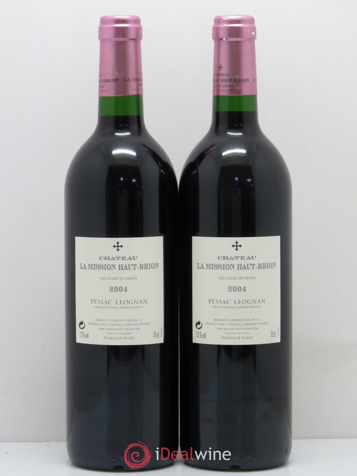 Château la Mission Haut-Brion Cru Classé de Graves 2004 - Lot de 2 bouteilles - 1