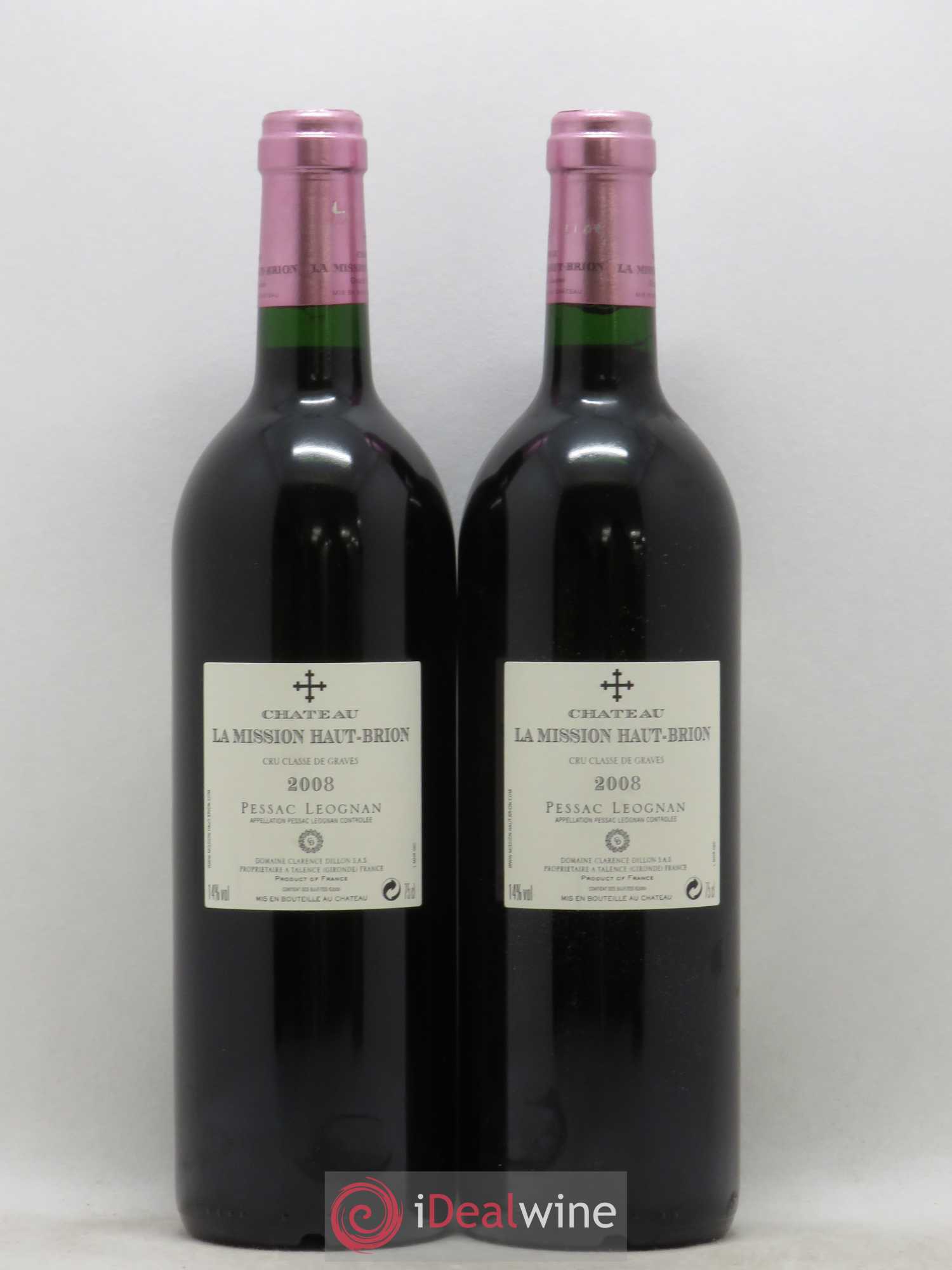 Château la Mission Haut-Brion Cru Classé de Graves 2008 - Lot de 2 bouteilles - 1