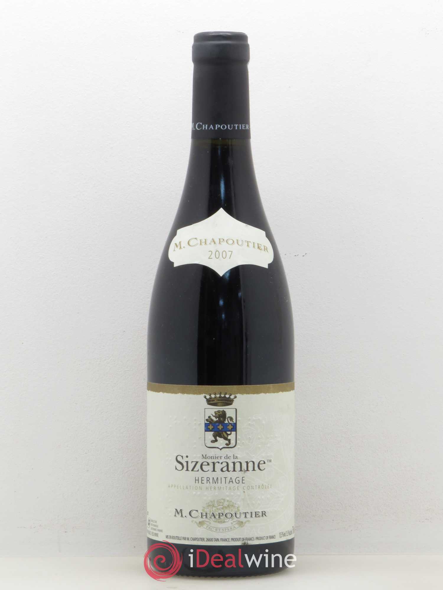 Hermitage Monier de La Sizeranne Chapoutier 2007 - Lot de 1 bouteille - 0