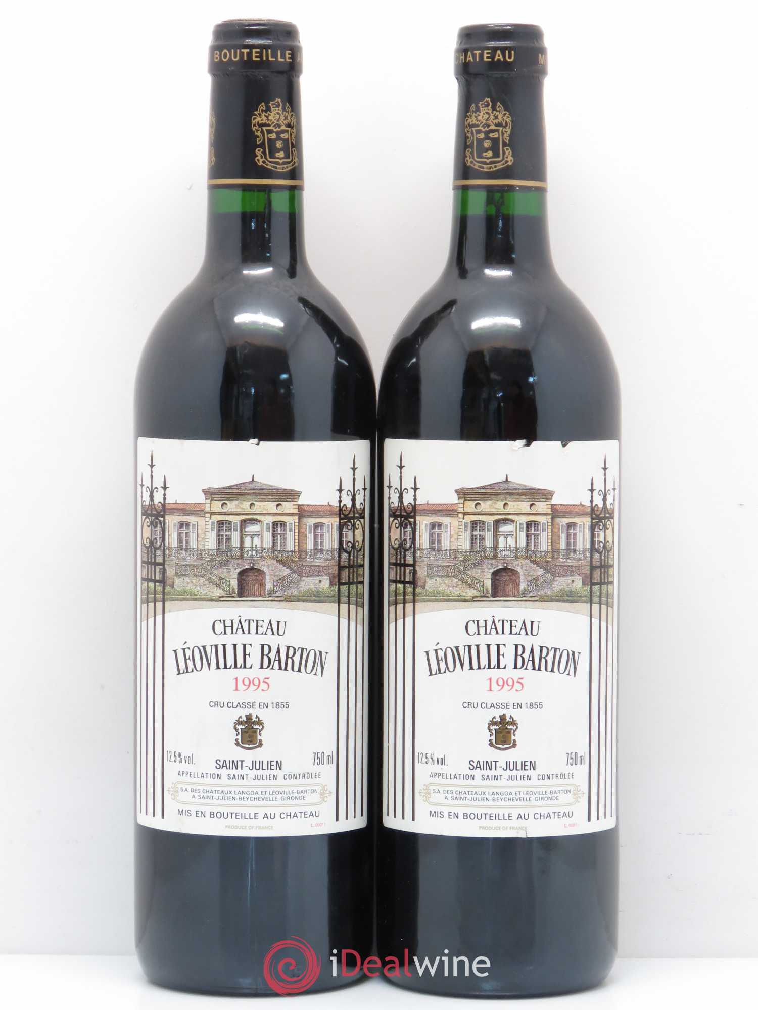Château Léoville Barton 2ème Grand Cru Classé 1995 - Lot de 2 bouteilles - 0