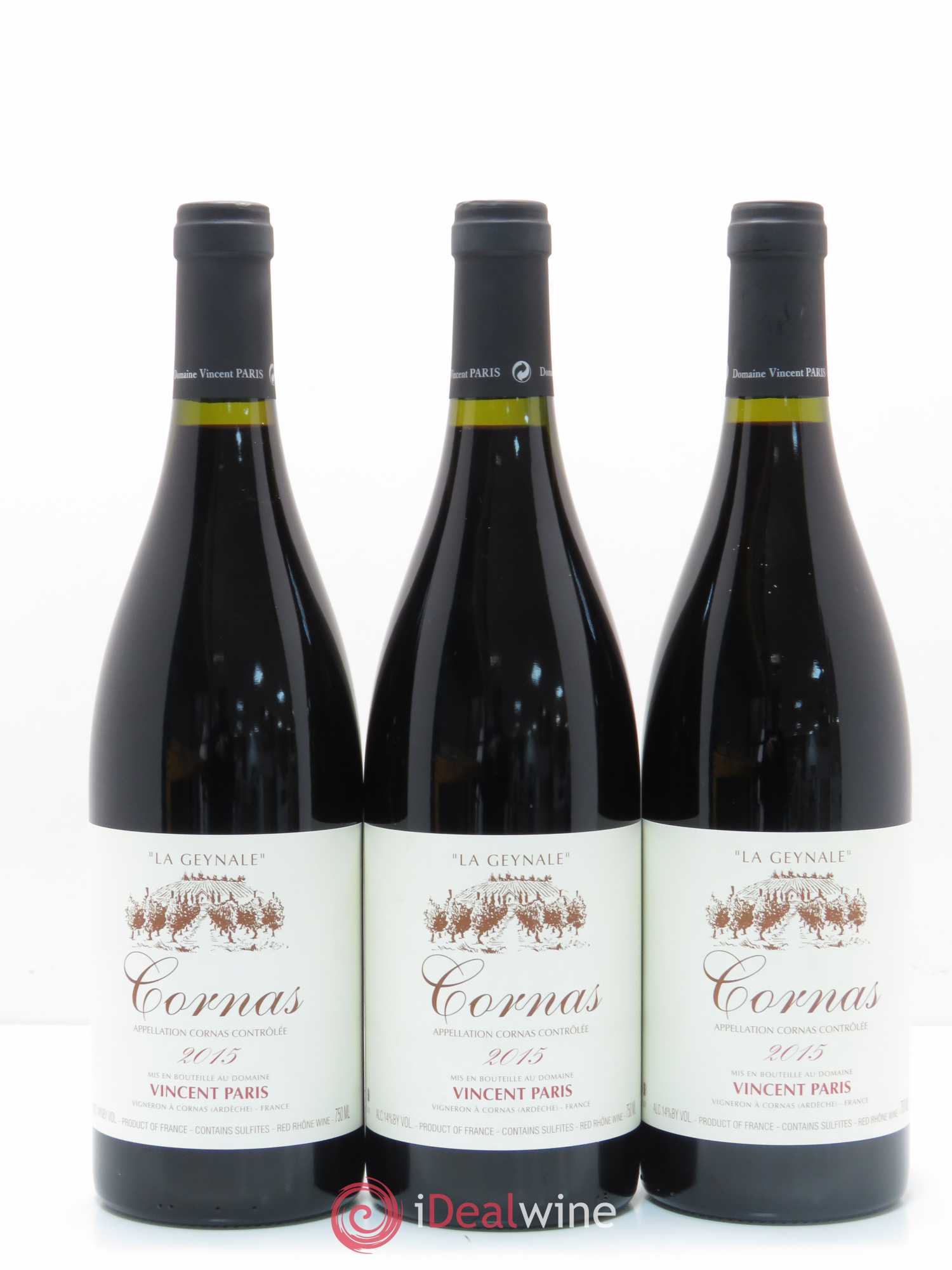 Cornas La Geynale Vincent Paris 2015 - Lot de 3 bouteilles - 0