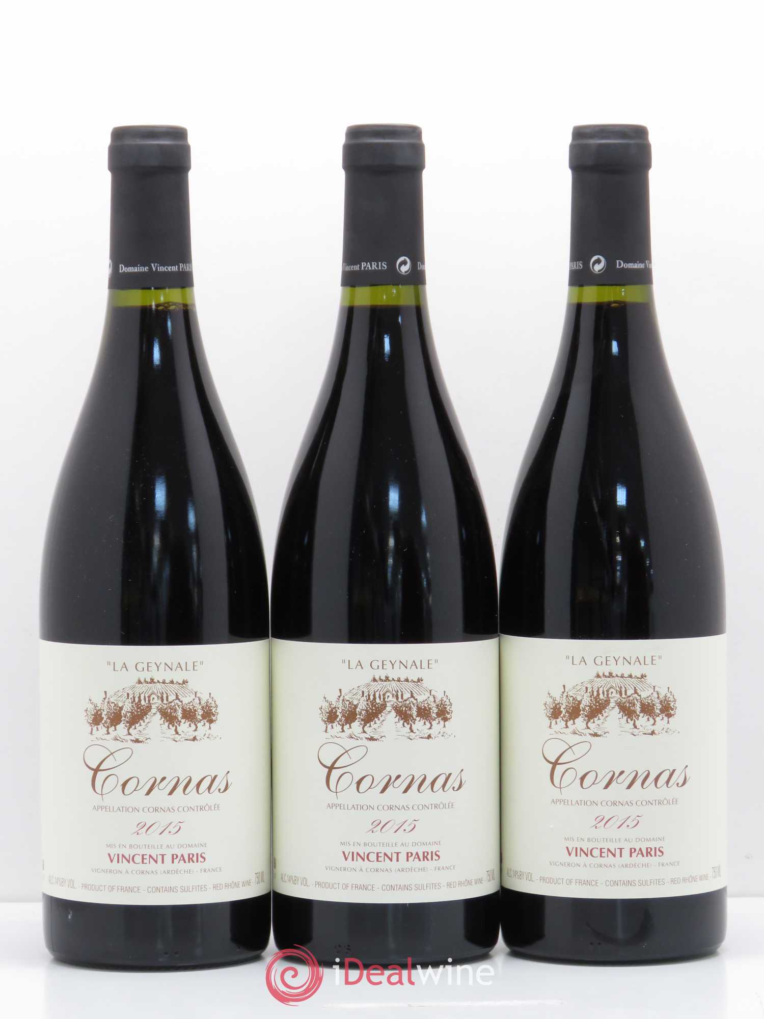 Cornas La Geynale Vincent Paris 2015 - Lot de 3 bouteilles - 0