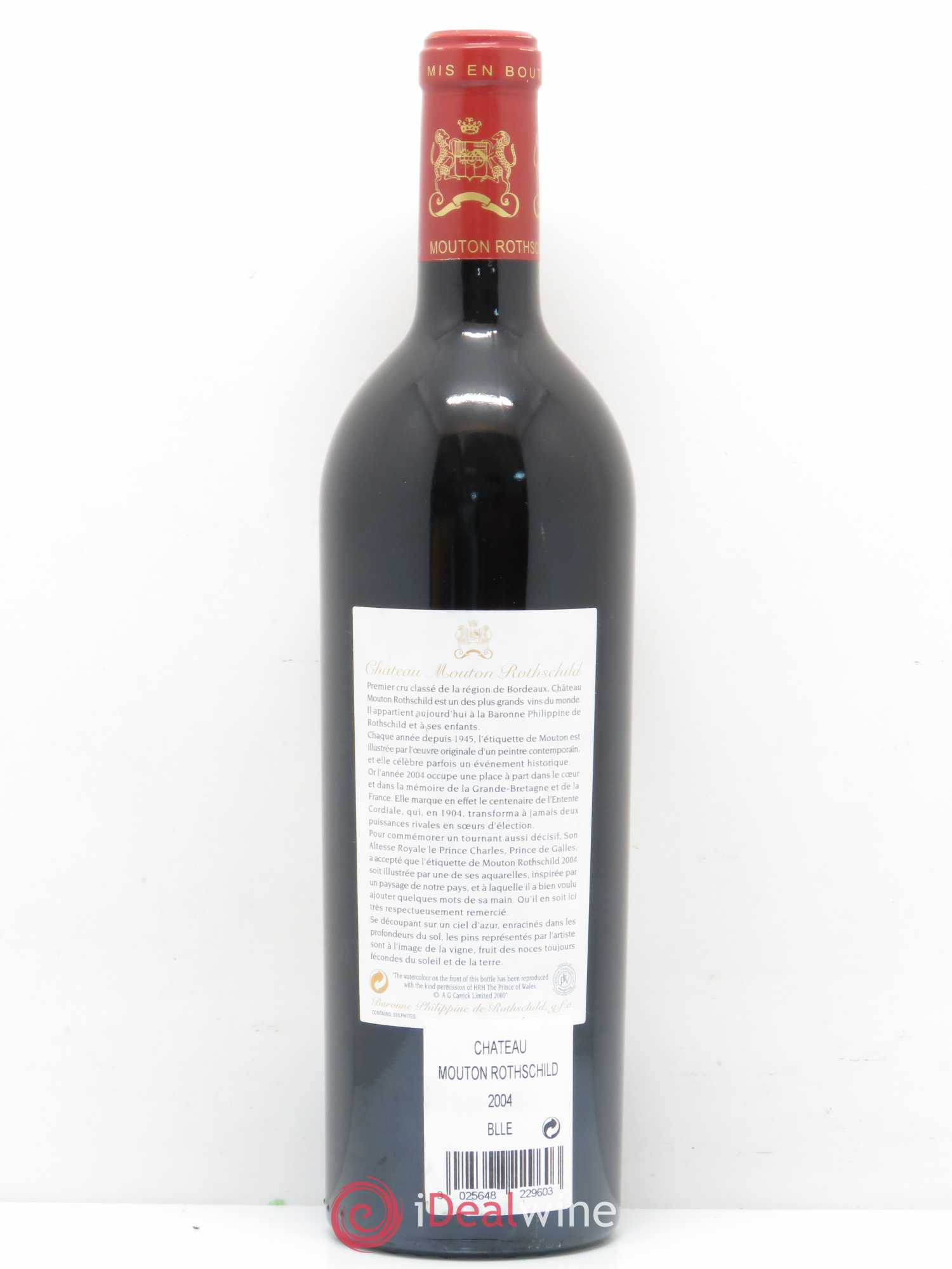 Château Mouton Rothschild 1er Grand Cru Classé 2004 - Lot de 1 bouteille - 1